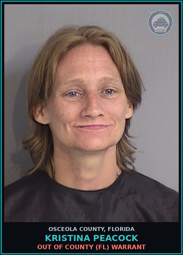 Booking mugshot of KRISTINA PEACOCK in Osceola County
