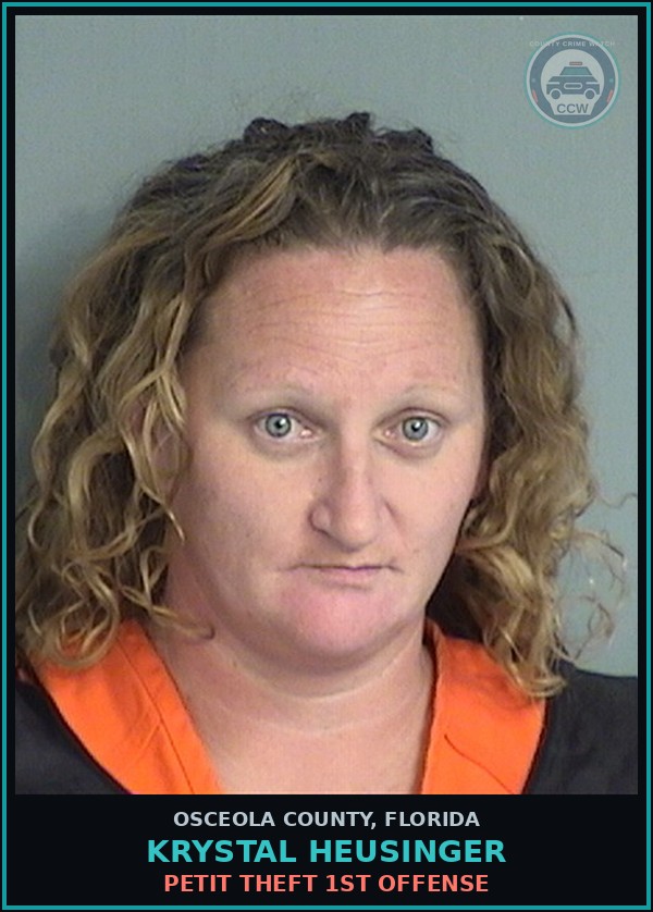 Booking mugshot of KRYSTAL HEUSINGER in Osceola County