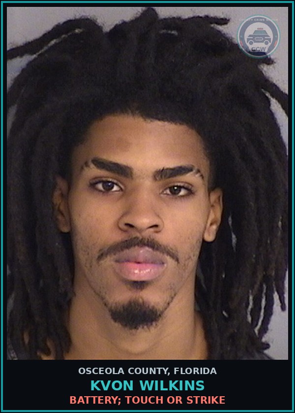 Booking mugshot of KVON WILKINS in Osceola County
