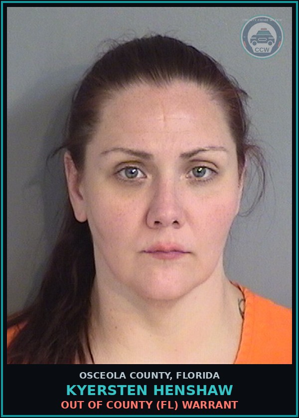 Booking mugshot of KYERSTEN HENSHAW in Osceola County