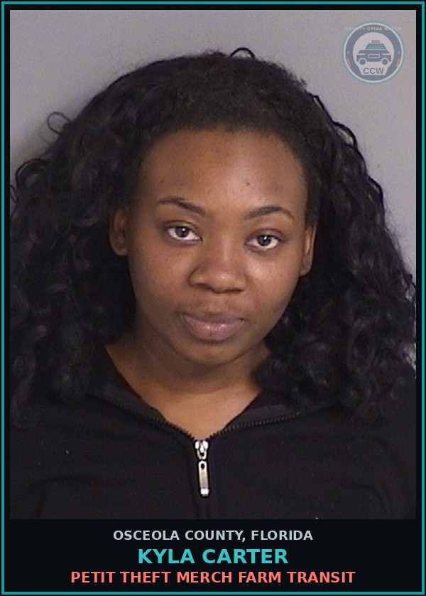 Booking mugshot of KYLA CARTER in Osceola County