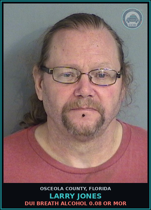 Booking mugshot of LARRY JONES in Osceola County