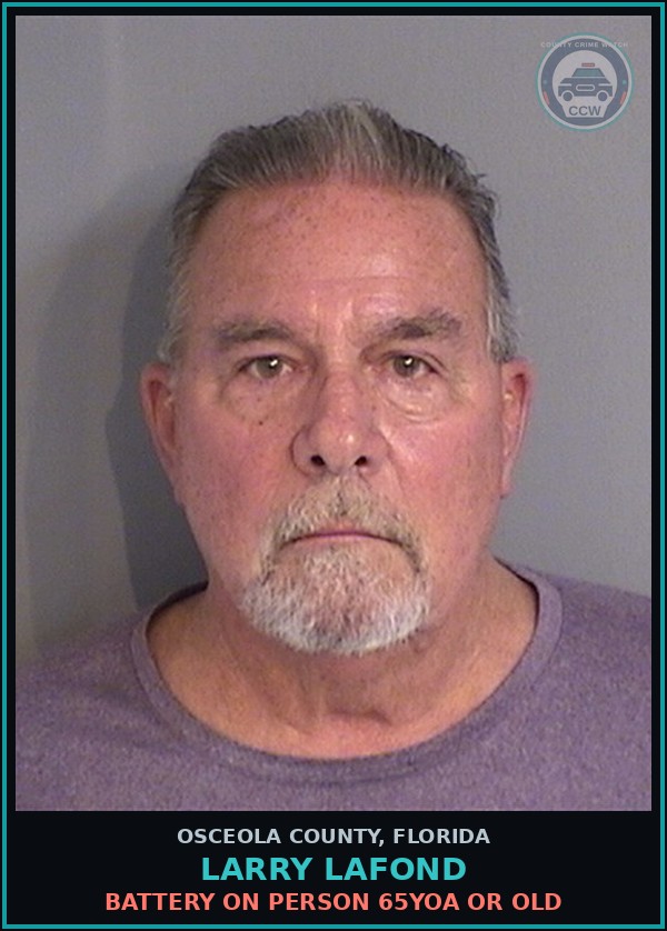 Booking mugshot of LARRY LAFOND in Osceola County