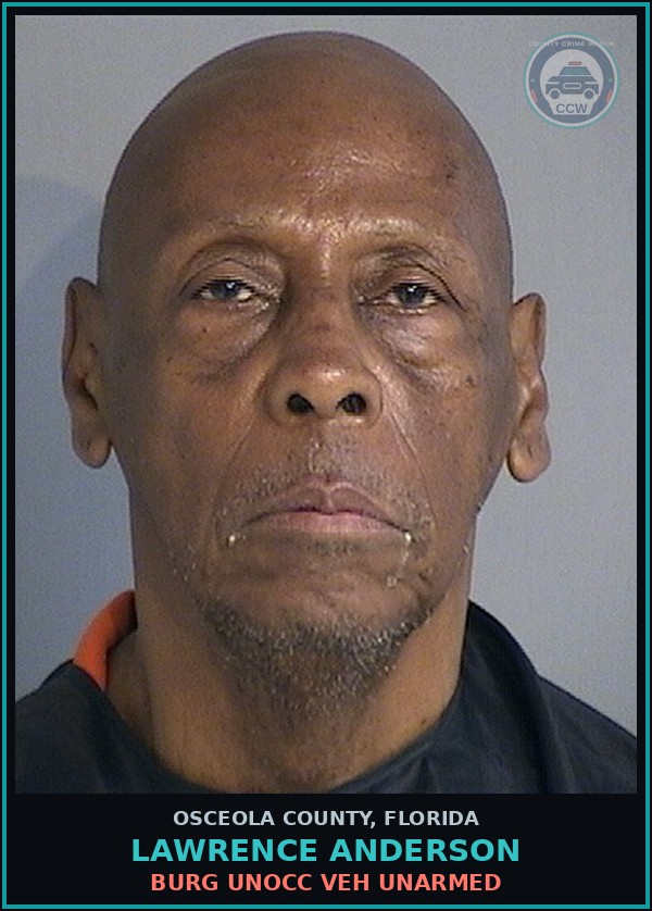 Booking mugshot of LAWRENCE ANDERSON in Osceola County