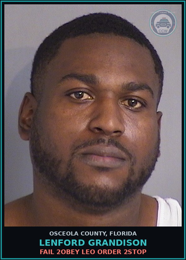 Booking mugshot of LENFORD GRANDISON in Osceola County