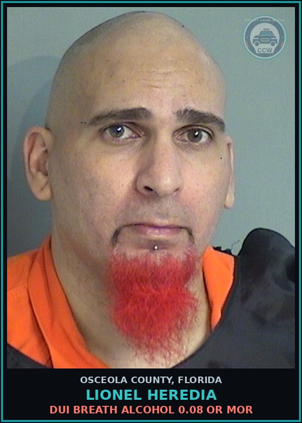 Booking mugshot of LIONEL HEREDIA in Osceola County