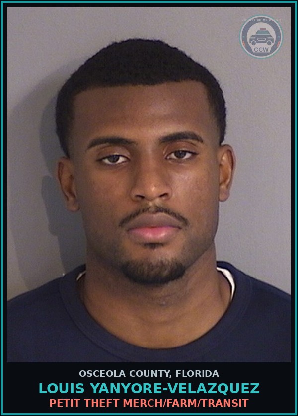 Booking mugshot of LOUIS YANYORE-VELAZQUEZ in Osceola County