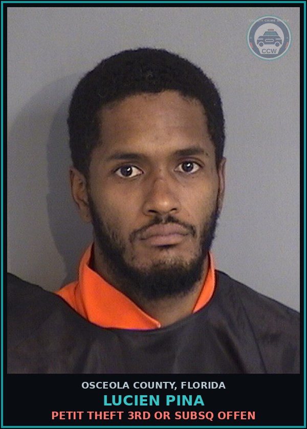 Booking mugshot of LUCIEN PINA in Osceola County