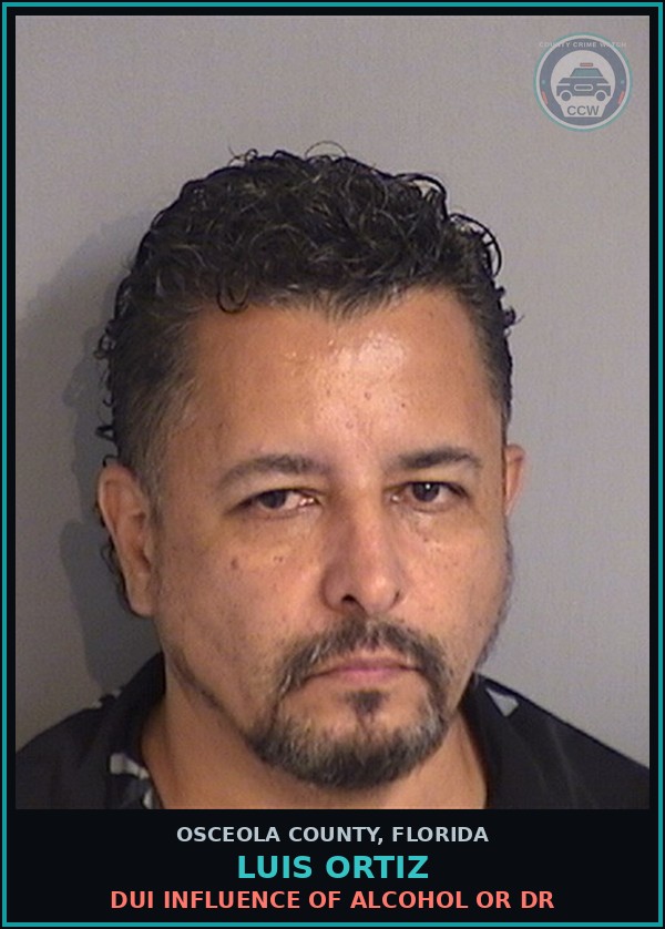 Booking mugshot of LUIS ORTIZ in Osceola County