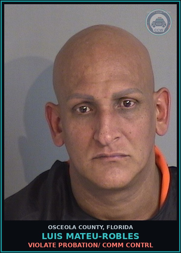 Booking mugshot of LUIS MATEU-ROBLES in Osceola County