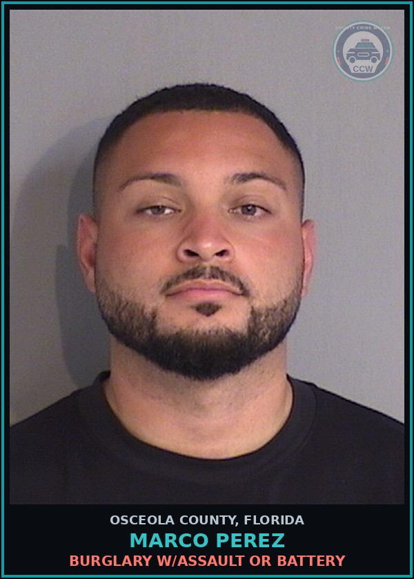 Booking mugshot of MARCO PEREZ in Osceola County