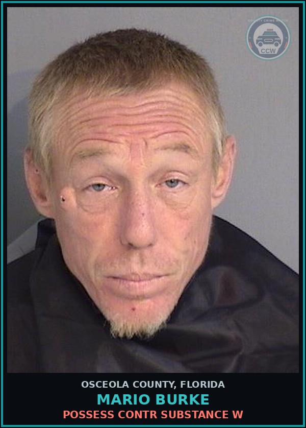 Booking mugshot of MARIO BURKE in Osceola County