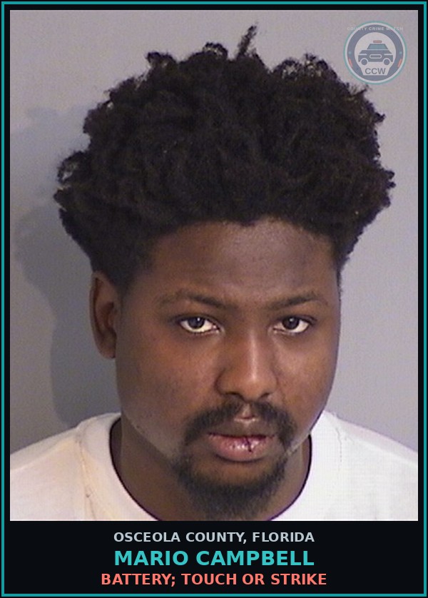 Booking mugshot of MARIO CAMPBELL in Osceola County