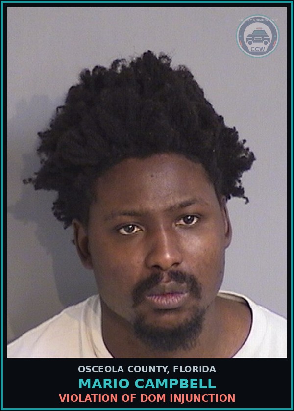 Booking mugshot of MARIO CAMPBELL in Osceola County