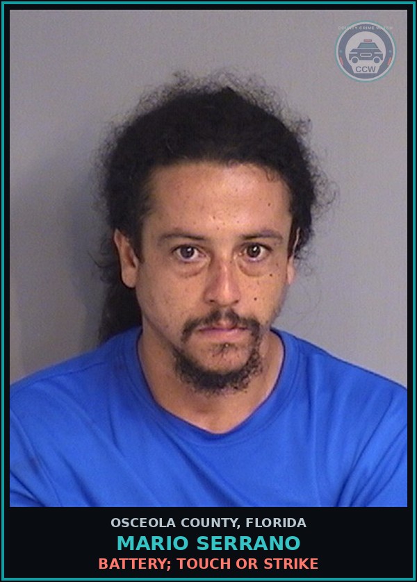Booking mugshot of MARIO SERRANO in Osceola County