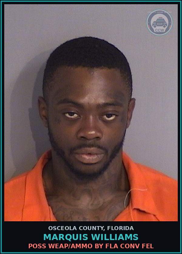 Booking mugshot of MARQUIS WILLIAMS in Osceola County