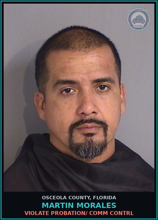 Booking mugshot of MARTIN MORALES in Osceola County