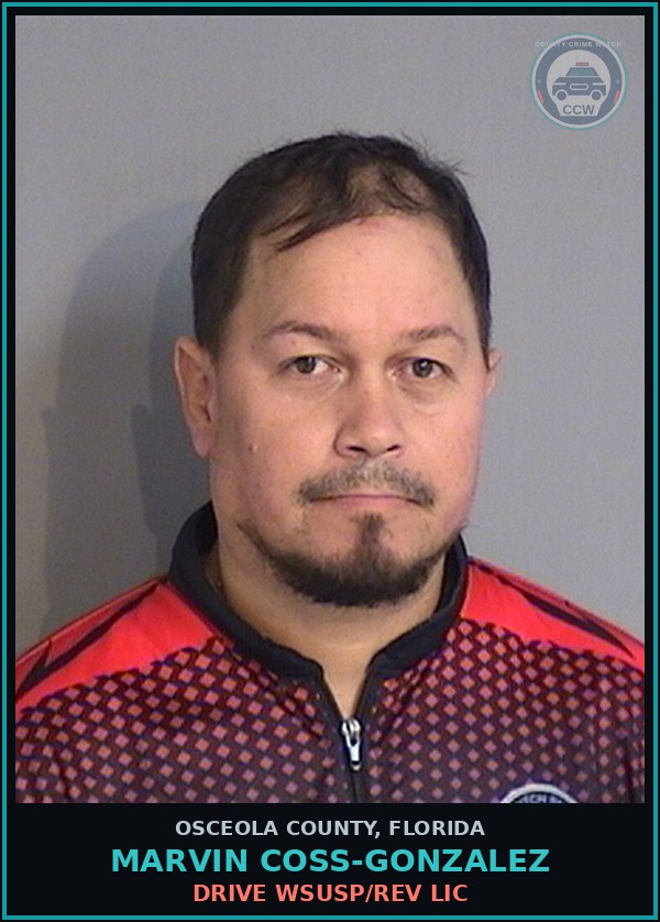 Booking mugshot of MARVIN COSS-GONZALEZ in Osceola County