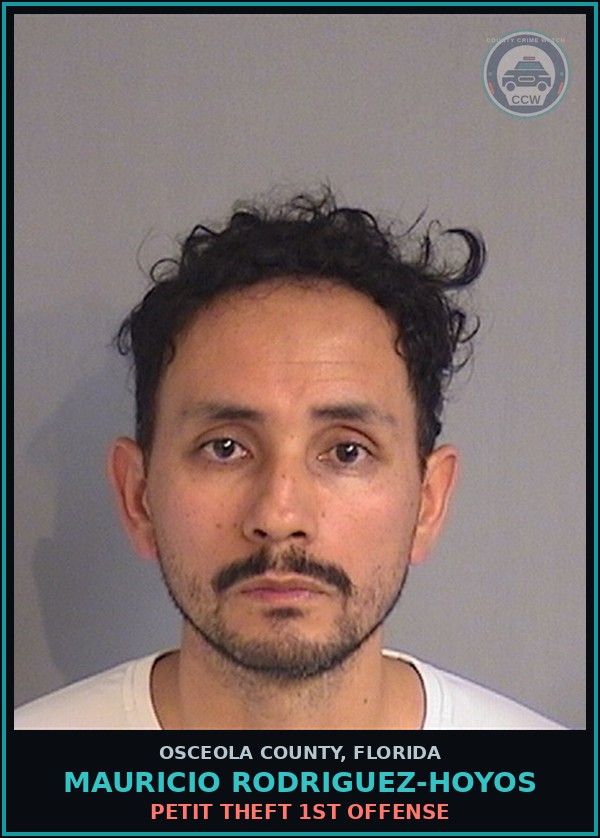 Booking mugshot of MAURICIO RODRIGUEZ-HOYOS in Osceola County