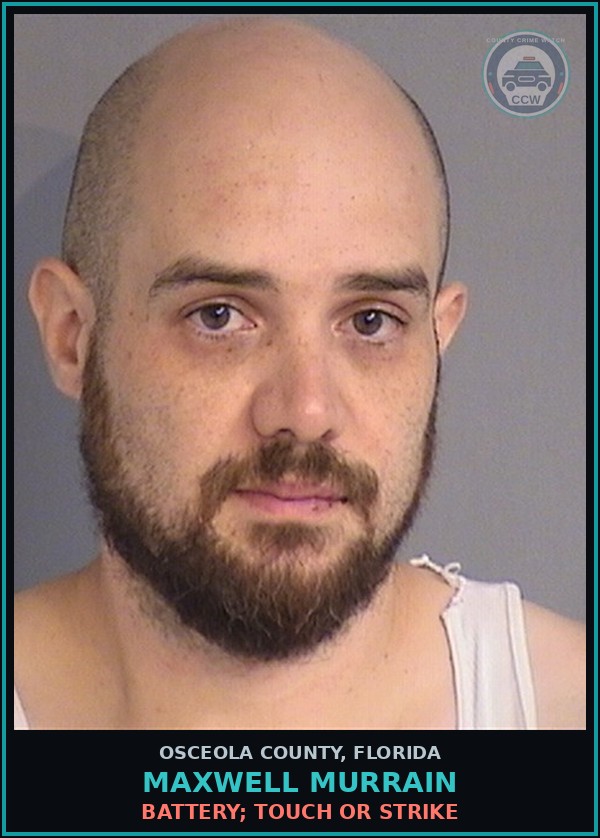 Booking mugshot of MAXWELL MURRAIN in Osceola County
