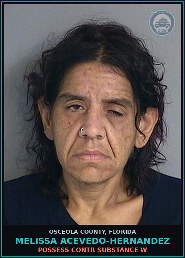 Booking mugshot of MELISSA ACEVEDO-HERNANDEZ in Osceola County