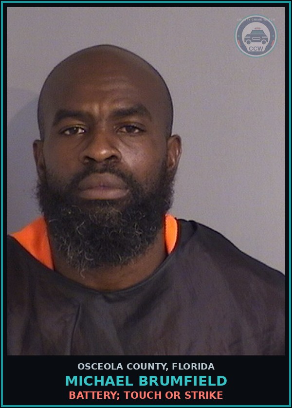 Booking mugshot of MICHAEL BRUMFIELD in Osceola County