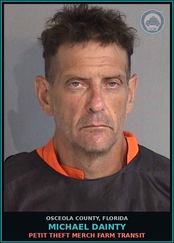 Booking mugshot of MICHAEL DAINTY in Osceola County