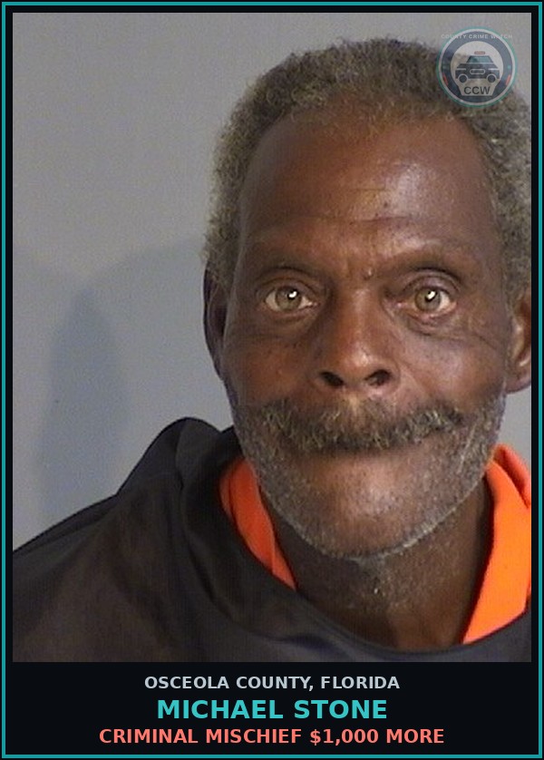 Booking mugshot of MICHAEL STONE in Osceola County