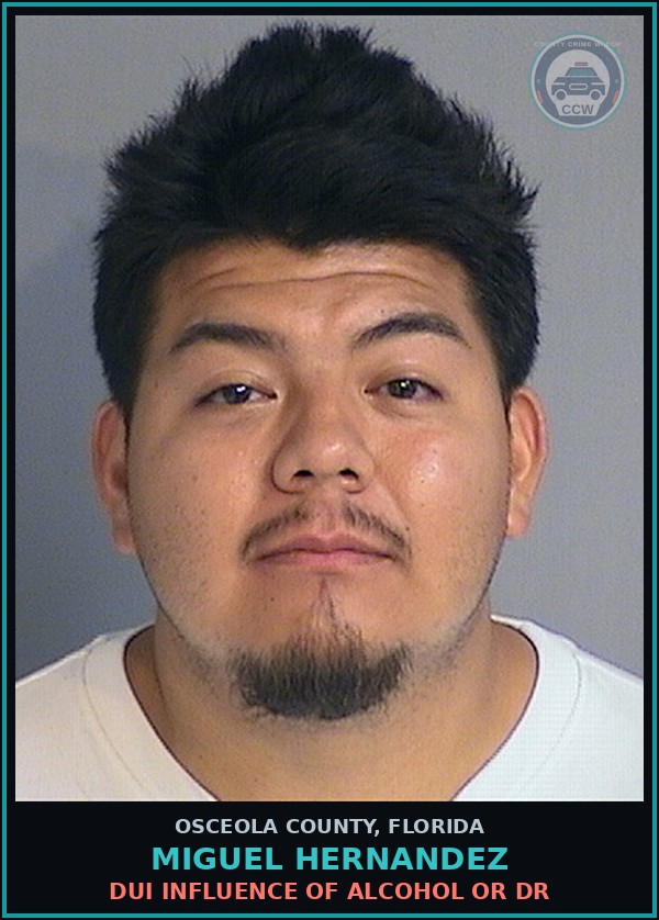 Booking mugshot of MIGUEL HERNANDEZ in Osceola County