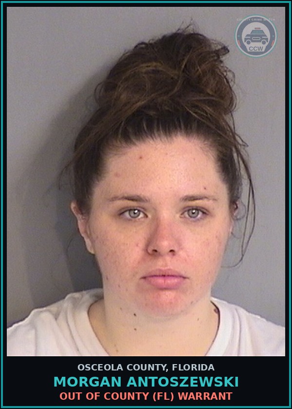Booking mugshot of MORGAN ANTOSZEWSKI in Osceola County