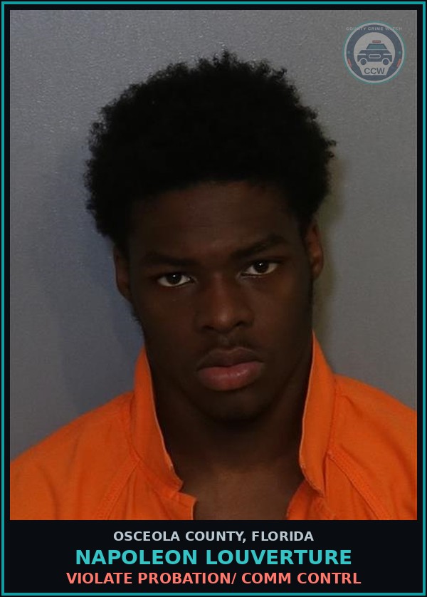 Booking mugshot of NAPOLEON LOUVERTURE in Osceola County
