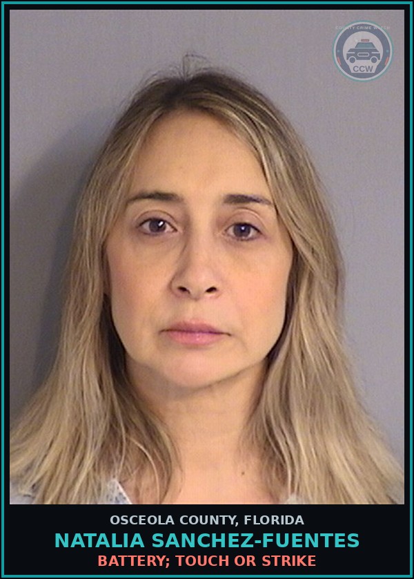 Booking mugshot of NATALIA SANCHEZ-FUENTES in Osceola County
