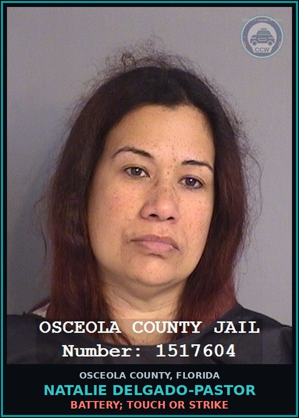 Booking mugshot of NATALIE DELGADO-PASTOR in Osceola County