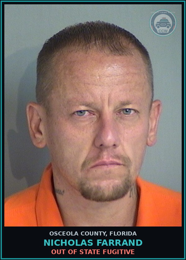Booking mugshot of NICHOLAS FARRAND in Osceola County