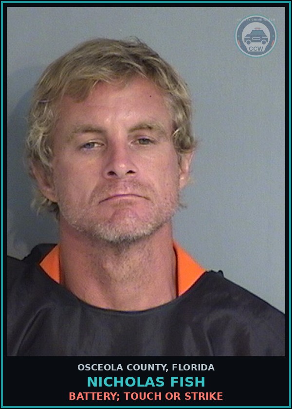 Booking mugshot of NICHOLAS FISH in Osceola County