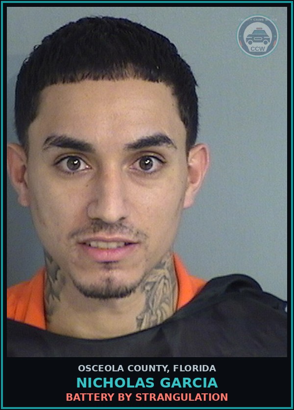 Booking mugshot of NICHOLAS GARCIA in Osceola County