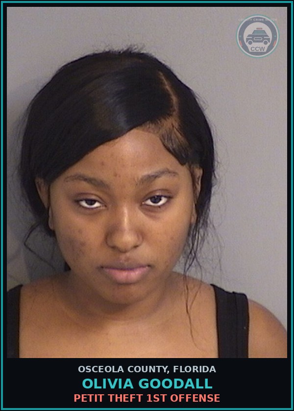 Booking mugshot of OLIVIA GOODALL in Osceola County
