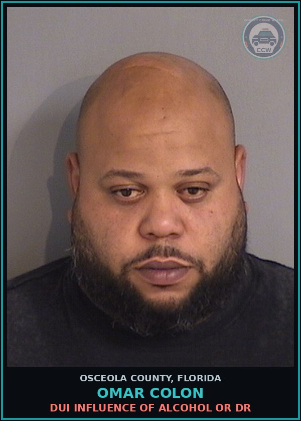 Booking mugshot of OMAR COLON in Osceola County