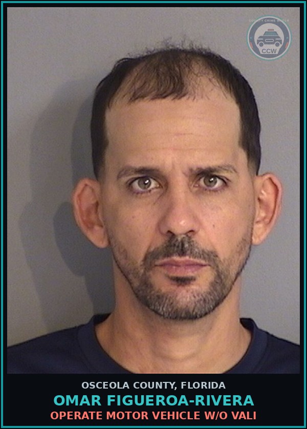 Booking mugshot of OMAR FIGUEROA-RIVERA in Osceola County