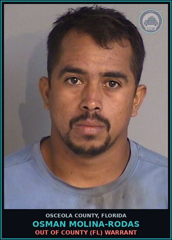 Booking mugshot of OSMAN MOLINA-RODAS in Osceola County