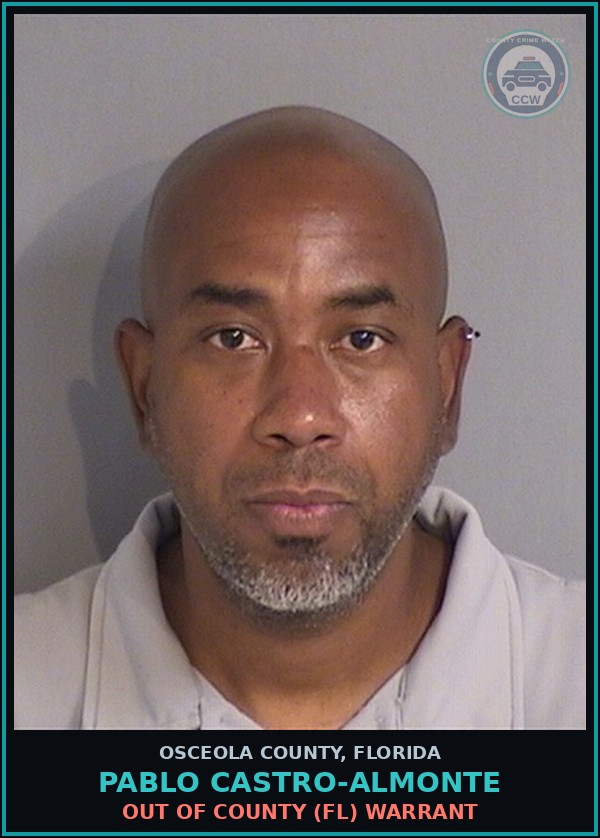 Booking mugshot of PABLO CASTRO-ALMONTE in Osceola County
