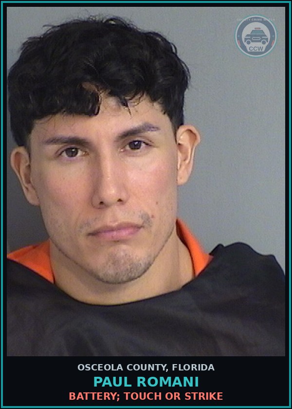 Booking mugshot of PAUL ROMANI in Osceola County