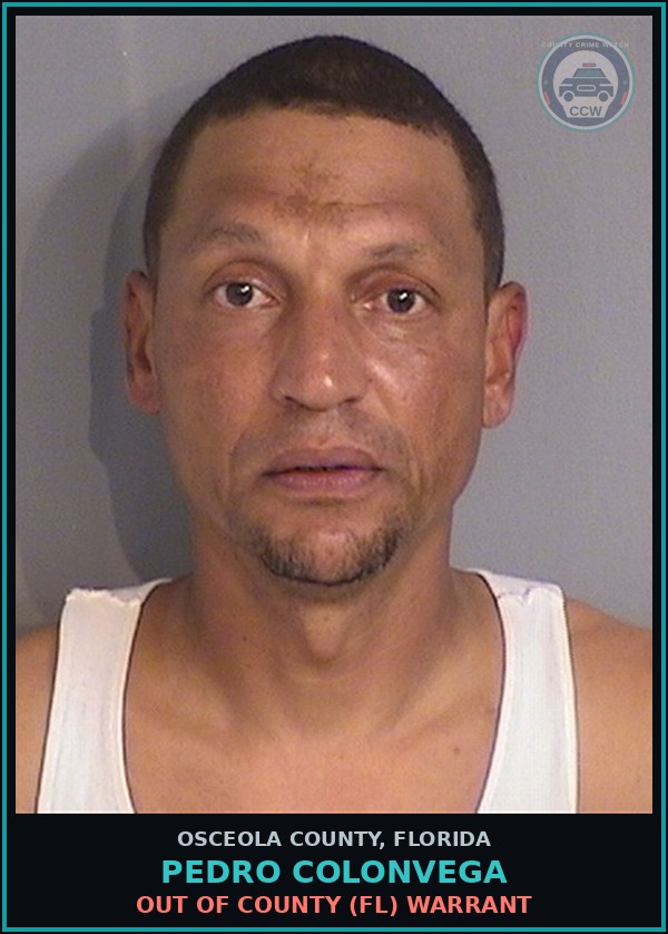 Booking mugshot of PEDRO COLONVEGA in Osceola County