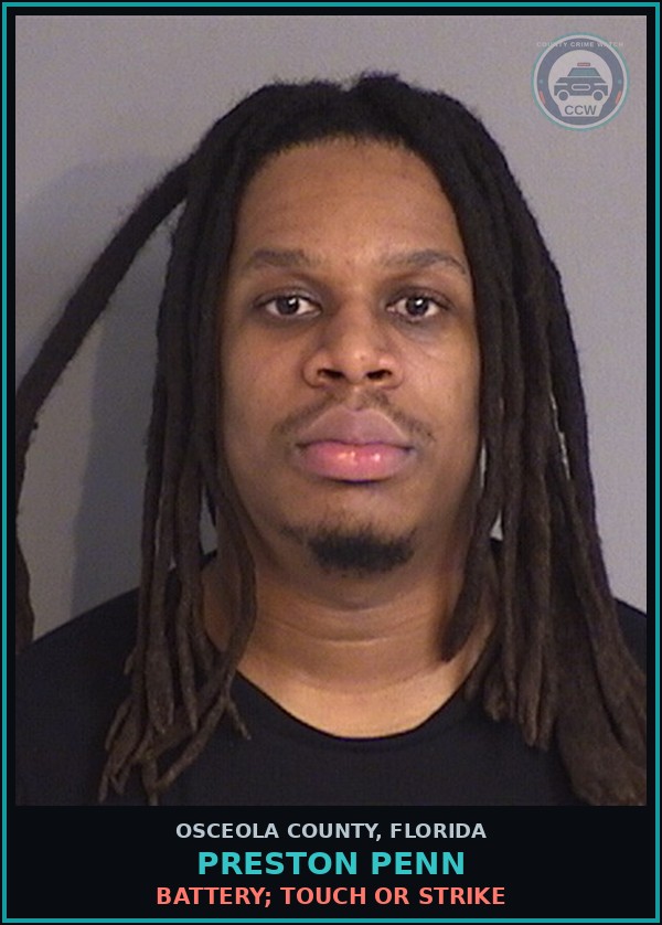 Booking mugshot of PRESTON PENN in Osceola County