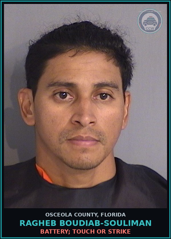 Booking mugshot of RAGHEB BOUDIAB-SOULIMAN in Osceola County