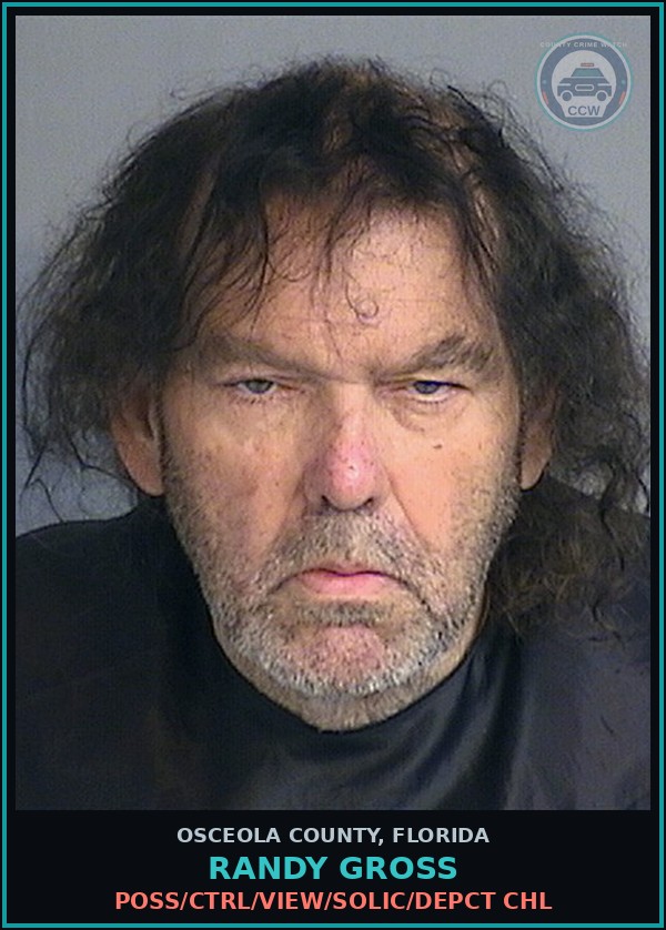 Booking mugshot of RANDY GROSS in Osceola County