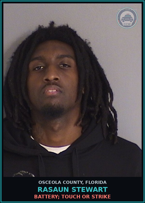 Booking mugshot of RASAUN STEWART in Osceola County