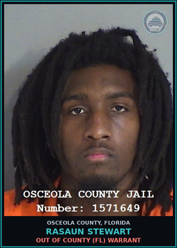 Booking mugshot of RASAUN STEWART in Osceola County