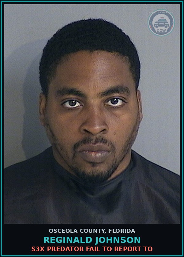 Booking mugshot of REGINALD JOHNSON in Osceola County
