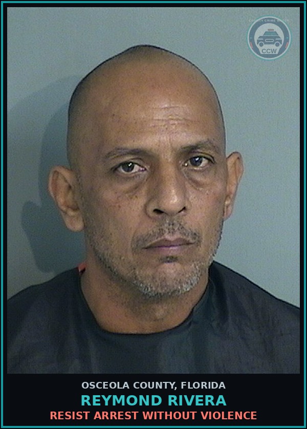 Booking mugshot of REYMOND RIVERA in Osceola County